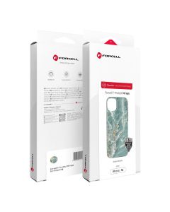 FORCELL F-PROTECT Mirage  Military Drop-Tested case compatible with MagSafe for IPHONE 15 green marble