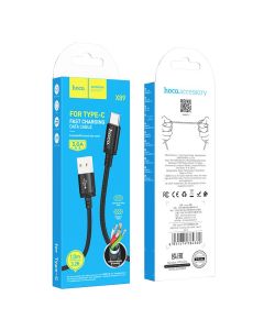 Cable USB A to USB C Hoco 3A 1 m X89 black