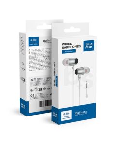 Wire earbuds Jack 3 5 mm Blue Star M09 1 2 m white