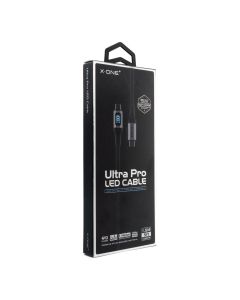 X-ONE Ultra Pro LED data cable - type C to C - black 5A max 100W