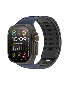 DUX DUCIS strap CS magnetic silicone for Apple Watch 42/44/45/46/49mm blue black