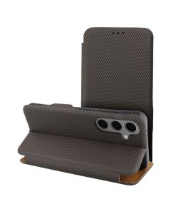 FOLIO Side Magnet book case compatible with S-PEN for SAMSUNG S24 ULTRA brown