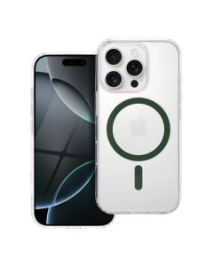 Drop Glue Colorful Ring Mag Cover compatible with MagSafe for IPHONE 11 dark green