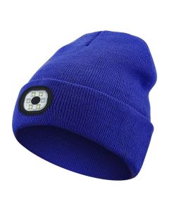 Hat with LED light blue