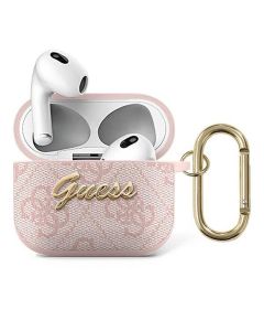 GUESS case for APPLE AirPods 3 GUA34GSMP (4G Script Metal Collection) pink