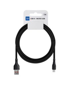 Cable USB A to Micro USB Blue Star 2A ECO 1 m PJ68-23-2 black