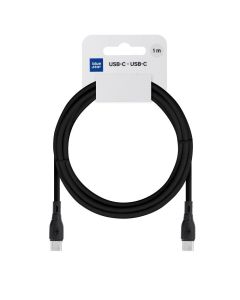 Cable USB C to USB C Blue Star 3A 60W ECO 1 m PJ73-13-3 black