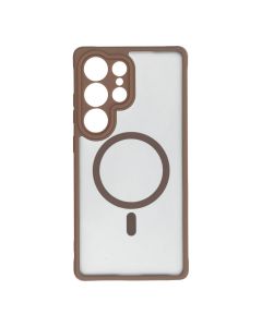 FULL MATTE MAG COVER case compatible with MagSafe for SAMSUNG S25 Plus brown