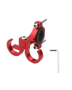 Hook for shopping with two loops for bike / scooter aluminum FS366 red