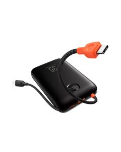 VEGER powerbank 20000 mAh with built-in cables Type C / Lightning PD QC3.0 35W K2 (W2068) black