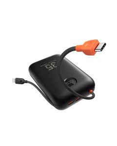 VEGER powerbank 30000 mAh with built-in cables Type C / Lightning PD QC3.0 35W K3 (W3018) black