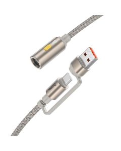 Cable USB A / USB C to Cigarete lighter Hoco 0 3 m UA38B gold