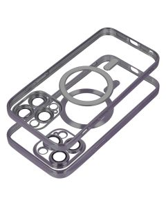 ELECTRO MAG COVER case compatible with MagSafe for IPHONE SE 2025 silver