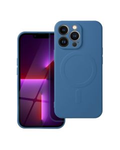 SILICONE MAG COVER case compatible with MagSafe for IPHONE 16e blue