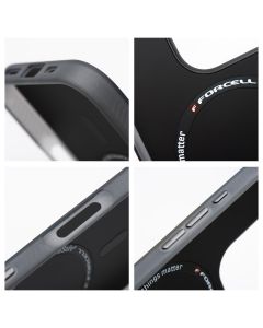 FORCELL F-PROTECT Levels with Dual Layer 4D technology  Military Drop-Test compatible with MagSafe for SAMSUNG S25 ULTRA cyber grey