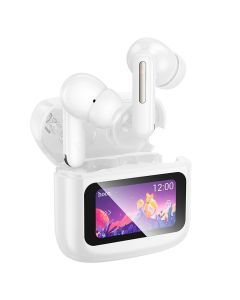 HOCO wireless earphones bluetooth with touch screen TWS EQ14 white