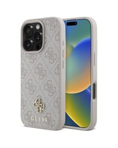 GUESS case for IPHONE 16 Pro Max compatible with MagSafe GUHMP16XP4SM4MP (PU 4G Small and Classic) pink