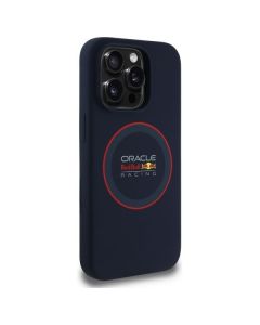 RED BULL case for IPHONE 15 Pro Max compatible with MagSafe RBHMP15X24SIILVR (Silicone red Ring) navy