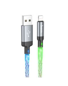Cable USB A to Lightning Hoco 2 4A 1 m U112 gray