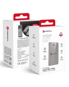 Powerbank compatible with MagSafe Forcell F-Energy SuperSlim F10K8 QC4.0 PD3.0 15W 10000 mAh grey