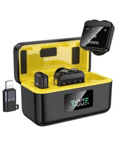 Wireless lavalier microphone Lightning / USB C Hoco 2 pcs L17 black