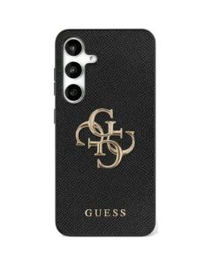 GUESS case for SAMSUNG S25 Ultra GUHCS25LPGT4MBK (PU Grained Big 4G and Classic Logo) black