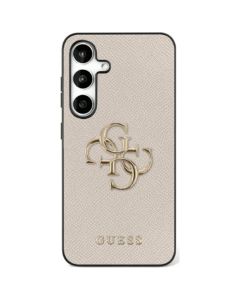 GUESS case for SAMSUNG S25 GUHCS25SPGT4MBE (PU Grained Big 4G and Classic Logo) beige