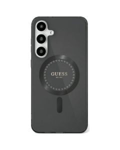 GUESS case for SAMSUNG S25 GUHMS25SPFTDTEK (Magnetic IML Rhinestones) black