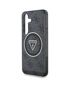 GUESS case for SAMSUNG S25 GUHMS25SHG4PRTGK (Magnetic IML Metal Glitter 4G Circle Triangle) black