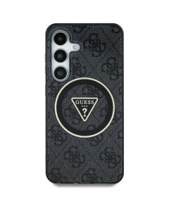 GUESS case for SAMSUNG S25 Ultra GUHMS25LHG4PRTGK (Magnetic IML Metal Glitter 4G Circle Triangle) black