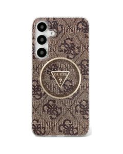 GUESS case for SAMSUNG S25 Ultra GUHMS25LHG4PRTGW (Magnetic IML Metal Glitter 4G Circle Triangle) brown