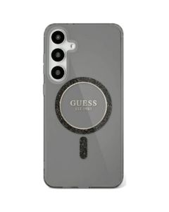 GUESS case for SAMSUNG S25 Ultra GUHMS25LHFGEREK (Magnetic IML Glitter Circle) black