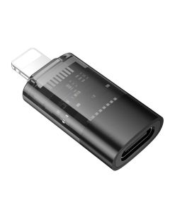 Adapter OTG Lightning to USB C Hoco UA36A transparent black