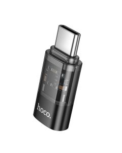 Adapter USB C to Lightning Hoco UA36D transparent black