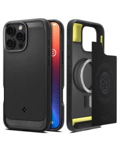 SPIGEN case RUGGED ARMOR MAG compatible with MagSafe for IPHONE 16 Pro matte black