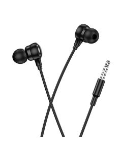 HOCO wire earphones Jack 3 5 mm with microphone M116 black