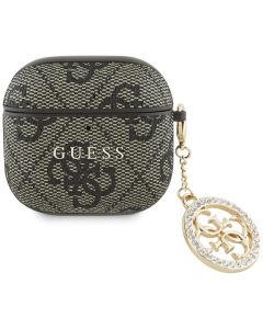 GUESS case for APPLE AirPods 4 GUA4P4E4CDW (PU 4G W/ Strass Charm) brown