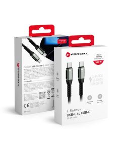 Cable USB C to USB C Forcell F-Energy QC4.0 PD 5A 100W Cafule 0 5 m C260 black