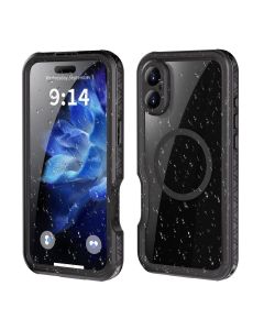 Waterproof case SHELLBOX GT compatible with MagSafe for IPHONE 16 Plus black