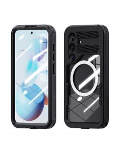 Case for Samsung S25 Shellbox MARS waterproof with metal ring black