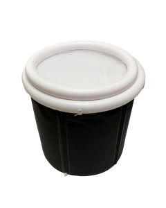 Foldable portable inflatable bathtub 75 x 80 cm black