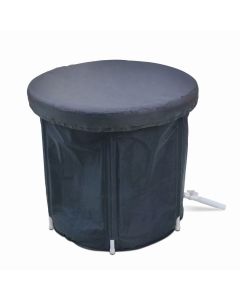 Foldable portable inflatable bathtub 75 x 75 cm black