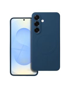 SILICONE MAG COVER case compatible with MagSafe for SAMSUNG S25 Edge blue