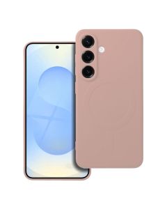 SILICONE MAG COVER case compatible with MagSafe for SAMSUNG S25 Edge pink