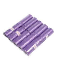 Plastic bags for dog excrement 10 rolls purple