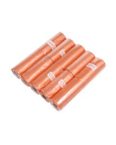 Plastic bags for dog excrement 10 rolls orange