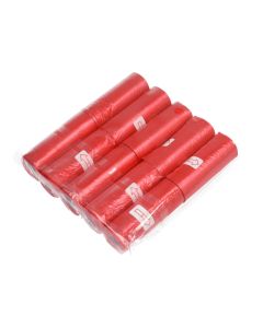 Plastic bags for dog excrement 10 rolls red