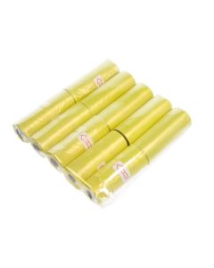 Plastic bags for dog excrement 10 rolls yellow