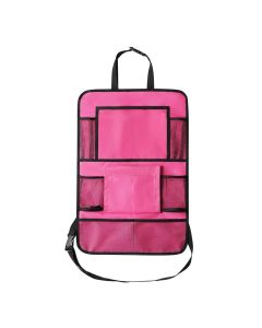 Car organizer for front seats with compartments pink