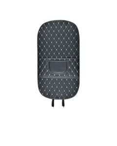 Protective leather mat for car seat anti-kick with organizer black